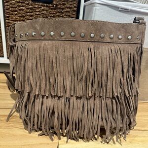 Michael Kors Suede Fringe Tote Bag